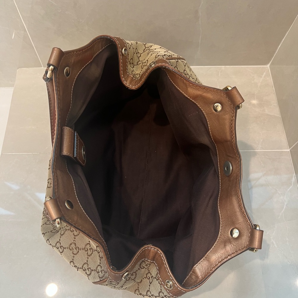 Authentic Gucci Sukey Brown/Bronze Bag - Picture 7 of 11